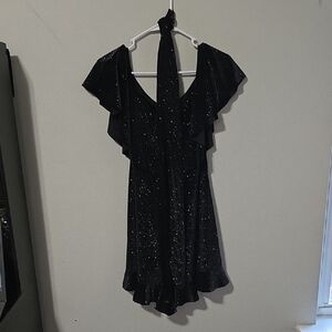 Black Milk All That Glitters Velvet Flouncy Playsuit